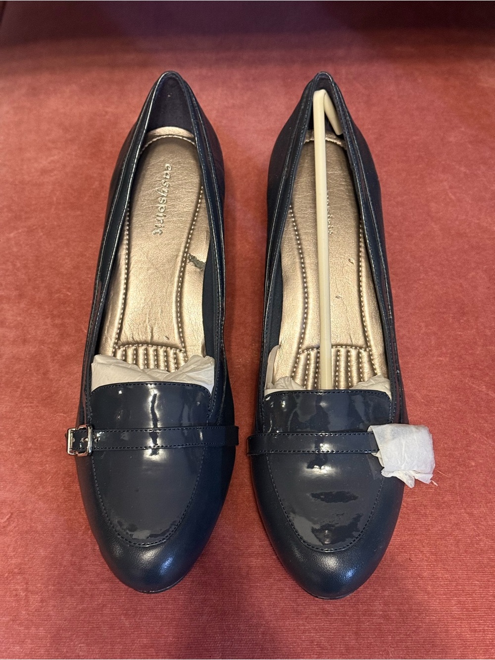 Women's Navy Patent Heels
